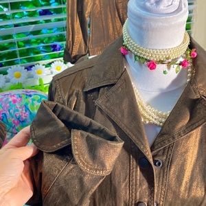 Coldwater Creek bronze metallic look jacket